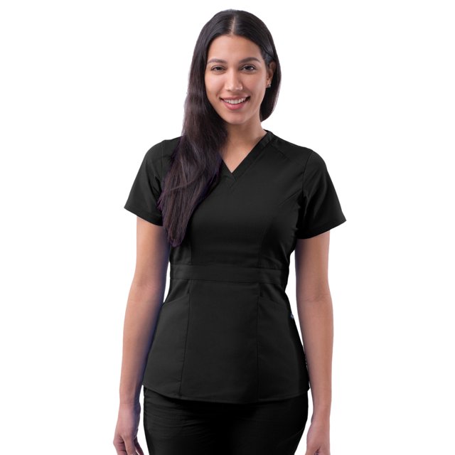 Adar Pro Scrubs For Women - Tailored Peplum Scrub Top