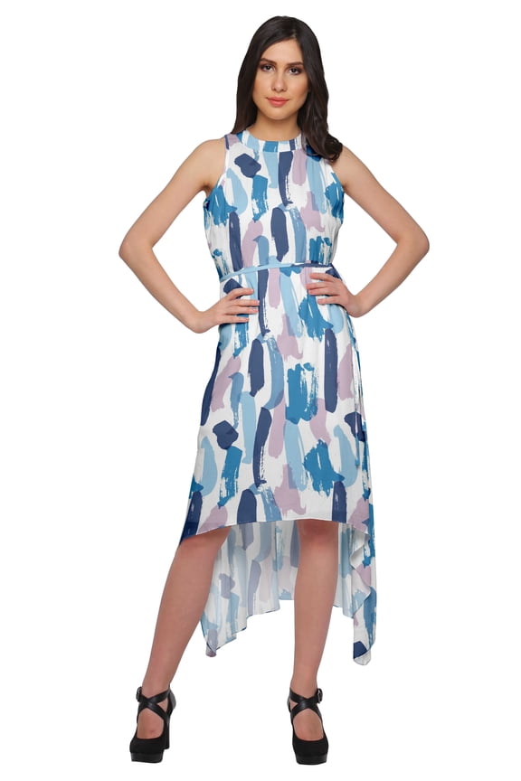 High-Low Style Dress For Women Plus Size Sleeveless Casual Clothing