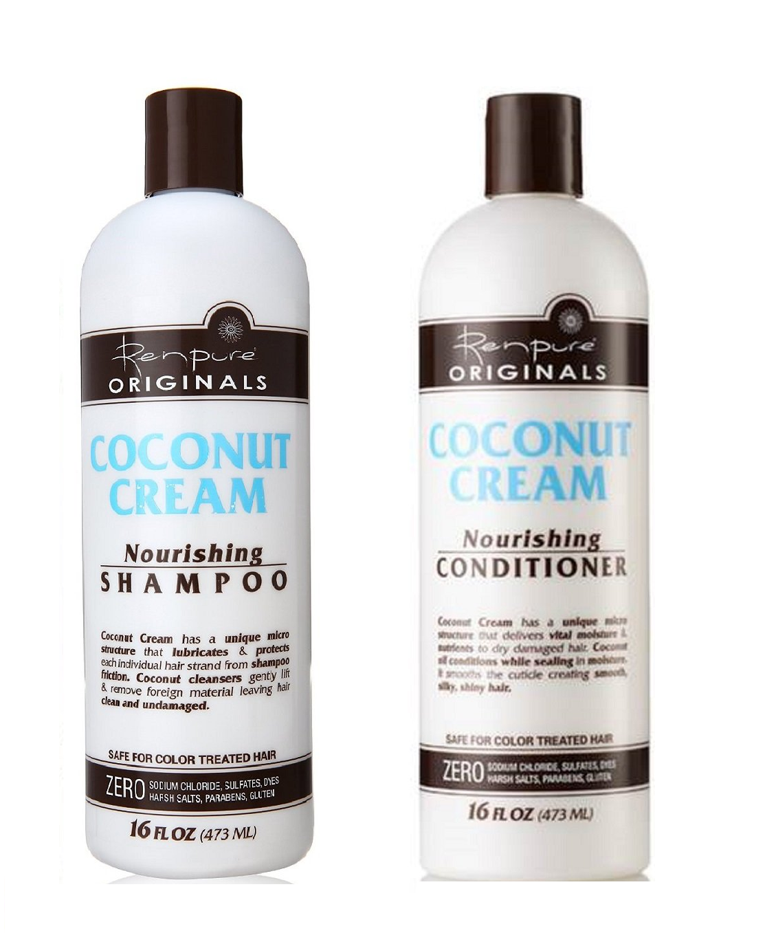 Renpure Coconut Cream Nourishing Shampoo & Conditioner, 16 fl.oz