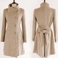 thumbnail image 2 of Abrigo a prueba de viento Qarigey Mujer Otoño Invierno con bolsillos Negro M, 2 of 6