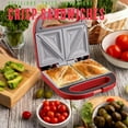 thumbnail image 3 of PREMIUS Ceramic Non-Stick Double Slice Sandwich Maker, Red, 8.25x4.75 Inch Mold, 3 of 6