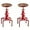 Antique Red, variant on LOKKHAN American Antique Steampunk Deco Vintage  Bar Stool Retro Stylish Fire Hydrant Design Adjustable Swivel Cafe Coffee Pub Kitchen Counter Stools Heavy Duty (Antique Copper, Wooden Top)