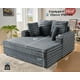thumbnail image 2 of Chaise Lounge VanAcc tapizado de felpa de 135 cm, color gris, 2 of 8