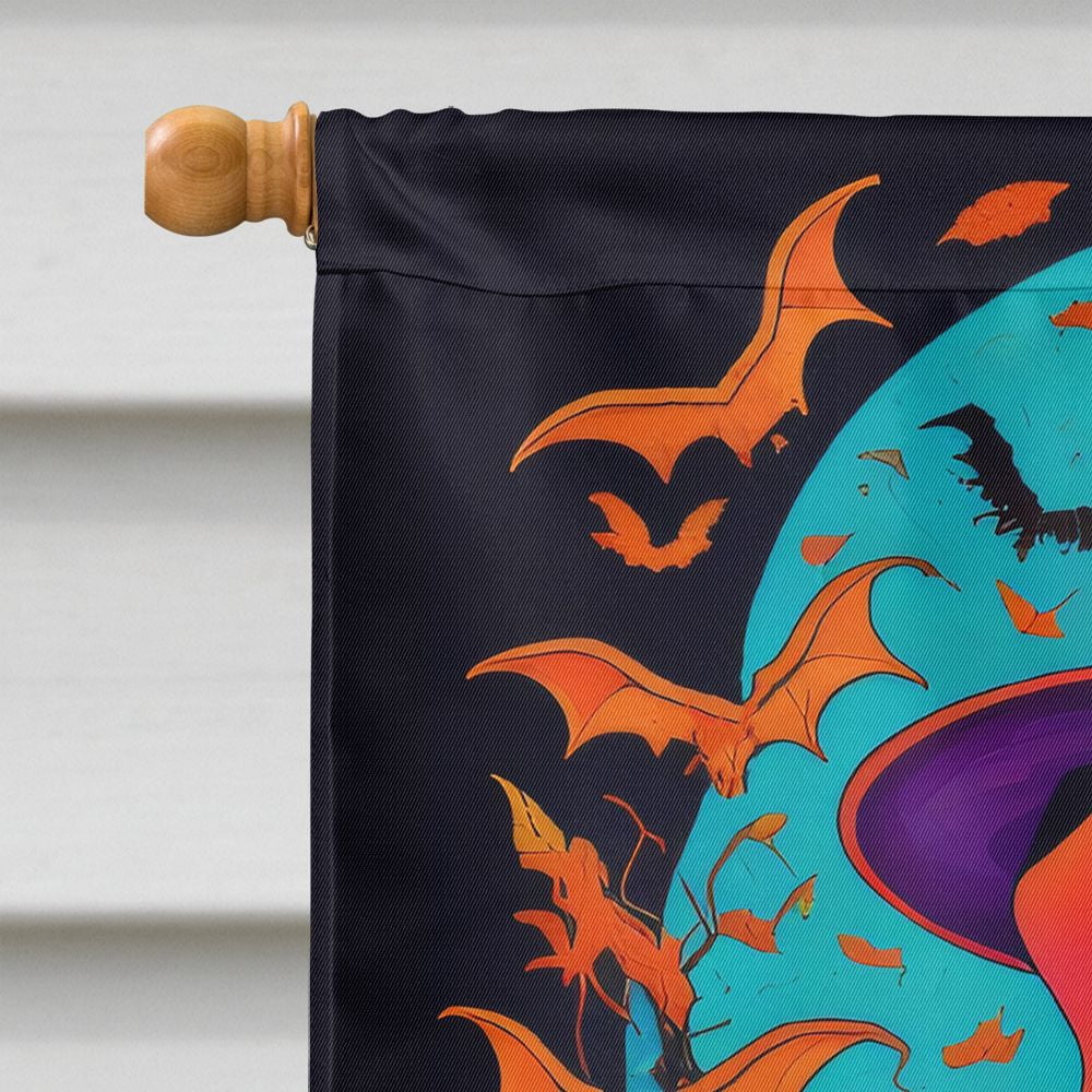 Halloween Vizsla Dog House Flag 28x40IN Double-Sided Polyester Decorative Sleeve Pole Flag for Outdoor Home Garden