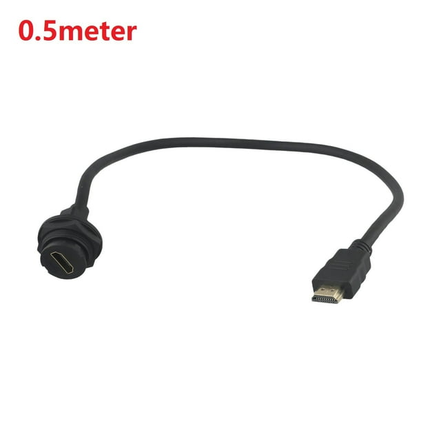 E16 Panel Mount Socket Waterproof Ip67 Data Adapter Male Straight Extensioncable 0.5Meter