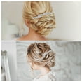 thumbnail image 4 of Unique Bargains 1 Pc Women's Portable Diamond Side Comb for Parties Silver Tone Alloy, 4 of 4