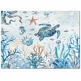 thumbnail image 2 of Area Rugs Indoor Non-Slip Rectangle Rug 2x3 Ft Blue Ocean Sea Turtle Octopus Starfish Coral Seashell Rug Rubber Backing Floor Mats Non Shedding Home Decor Carpet for Living Room Entryway, 2 of 8