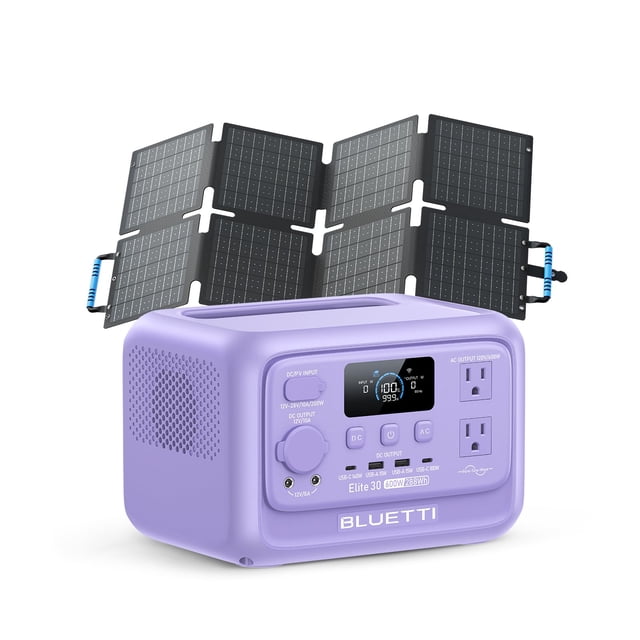 Generador solar BLUETTI Elite 30 V2 288 Wh 600 W con UPS