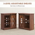 thumbnail image 2 of TV Cabinet with Shelves, Farmhouse TV Stand for TVs up to 35", Sliding Barn Door Wood TV Console Table w/ Storage Shelves, Universal TV Stand Home Media Entertainment Center for Living Room, 2 of 7