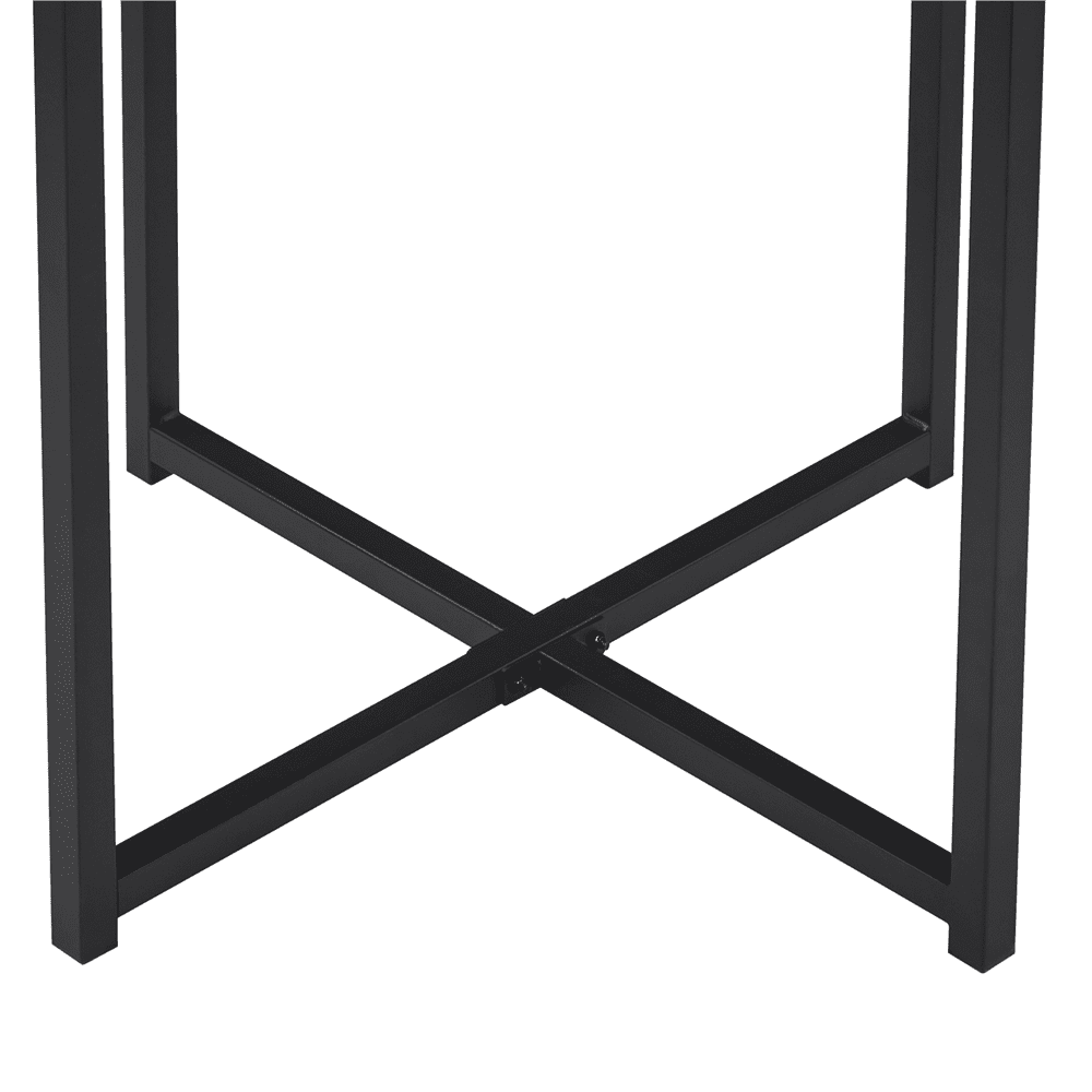 Renwick 5-Piece Dining Set with Industrial Square Table and 4 Backless Chairs, Gray