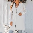 thumbnail image 2 of CharmCyan Women’s Sleeveless Lapel Long Vest Jacket Single Button Front with Pockets for Layered Outfits Casual Office Wear White M, 2 of 2