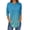 Blue, variant on Long Sleeve Shirts For Women Summer Neck Casual Print Henley 3/4 Sleeve Womens Blouses