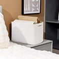 thumbnail image 7 of Storage Cube Bins -Storage Basket for Organizing, 12”x10”x9” Decorative Storage Cubes, Cotton Rope Organizer Shelfs, Woven Basket with Handles for Home, Laundry (4-Pack, White), 7 of 7