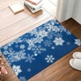 thumbnail image 2 of Bath Mat for Bathroom Snowflake Blue Winter Christmas Rugs Shower Mats Memory Foam Rug Non Slip Floor Small Carpet Soft Light Absorbent Washable for Home Hotel Decor 15.7 X 23.6 inch, 2 of 6