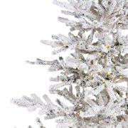 Northlight Pre-Lit Medium IPT Artificial Flocked Garden Christmas Tree - 7.5' - Warm White LED