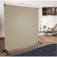 thumbnail image 3 of ZXNYH Rolling Room Divider Wall - Made in North America (6' L x 6' H, Gray) Partition Room Dividers, Temporary Wall, Office Divider, Privacy Screen, Wall Divider & Room Divider Screen, 3 of 3