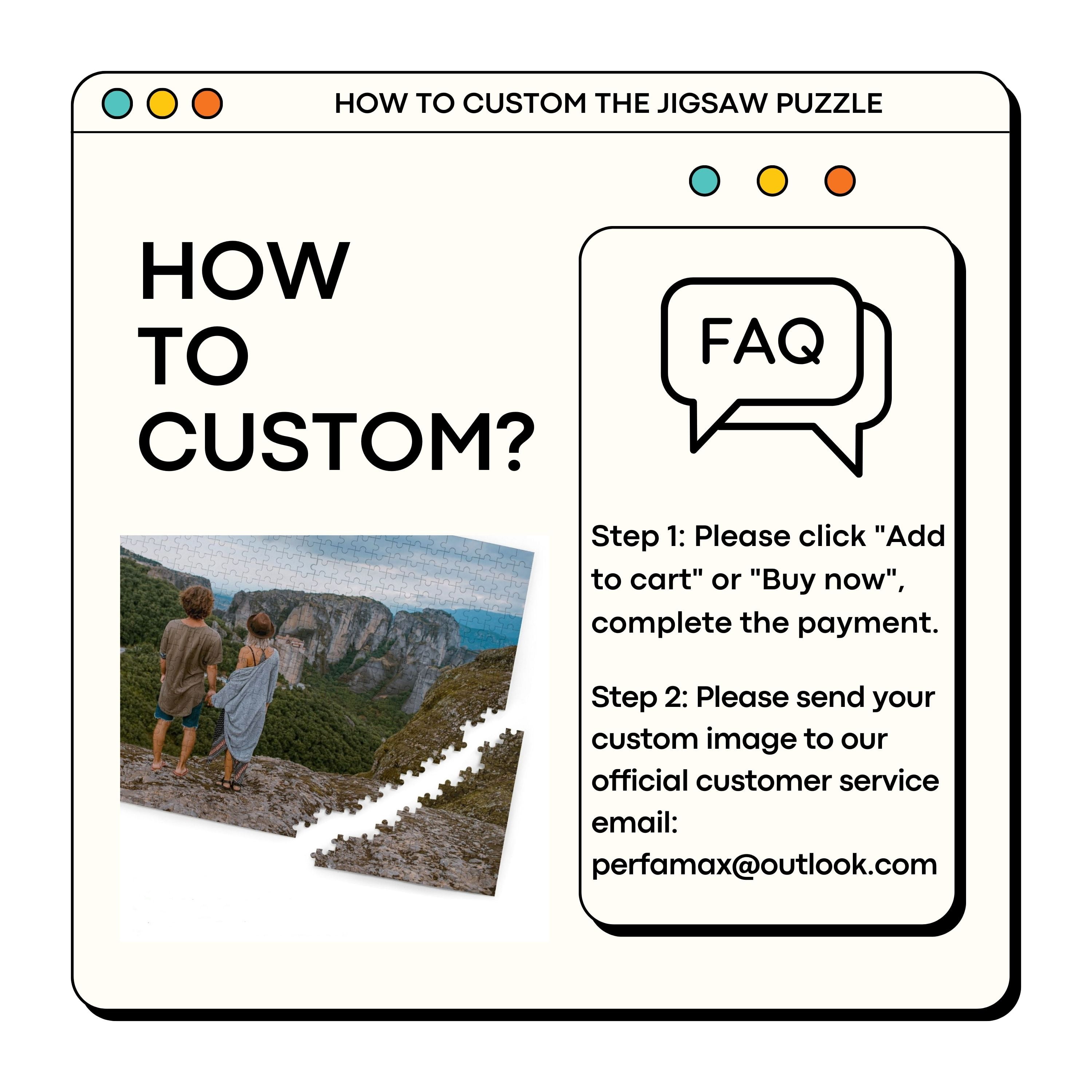 Personalized Custom Jigsaw Puzzle Add Your Own Picture 500 Pieces