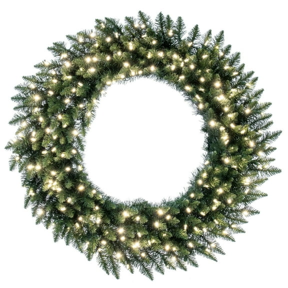 Vickerman 42" Camdon Fir Artificial Christmas Wreath, Warm White LED Mini Lights