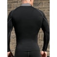 thumbnail image 5 of Biekopu Men’s Long Sleeve Workout Tops Mock Neck Slim Fit Compression Shirts Outdoor Athletic Tops, 5 of 7