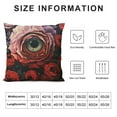 thumbnail image 5 of Gothic Eyes Flower Pillow Cover for Couch Sofa Bed Halloween Floral Pillow Cover Mystery Bohemia Pillowcase Soft Cushion Case Abstract Red Rose Outdoor Pillow Cover, 5 of 5