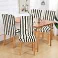 thumbnail image 2 of Yayeee 2 Pack Dining Chair Covers Stretch Parson Chairs Slipcovers Seat Protector, Black Abstract Stripes, 2 of 6