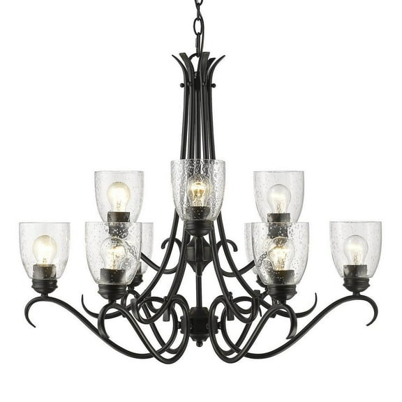 Large Chandelier 9 Light Steel in Sturdy Style 26.25 inches High By 30.5 inches Wide Bailey Street Home 170-Bel-2320068