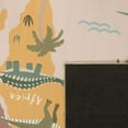 thumbnail image 4 of Kids Rug Non-Slip Play Mat with Dinosaurs on World Map in Beige, 4 of 5