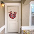 thumbnail image 2 of Merry Christmas Hanging Sign Wooden Wreath with Bow for Home, 2 of 10