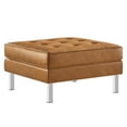 thumbnail image 6 of Sofa Couch, Tan Silver, Vegan Leather, Mid Century Living Lounge Cafe Lobby Hospitality Restaurant, Modern Contemporary HB34848, 6 of 11