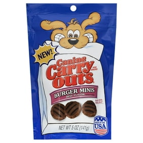 Canine Carry Outs Burger Minis Beef Flavor Dog Snacks, 5-Ounce