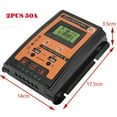 thumbnail image 2 of 2PCS 12/24V 50A Solar Charge Controller Panel Battery Regulator Dual USB, 2 of 10