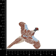 thumbnail image 2 of Flying - Ring necked Pheasant - Iron on Embroidered Patch Applique, 2 of 3