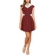 thumbnail image 2 of CAMISA DE VESTIR CON BOTONES PARA MUJER INSPIRE CHIC, CON SOLAPA EN MUESTRA CORTA, VESTIDOS DE TRABAJO CON CINTURÓN XL BURDEOS OSCURO, 2 of 5