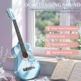 thumbnail image 6 of Ktaxon 30in Beginner Round Acoustic Guitar Starter Kit with Bag, Tuner, Extra Strings, Sky Blue, 6 of 14