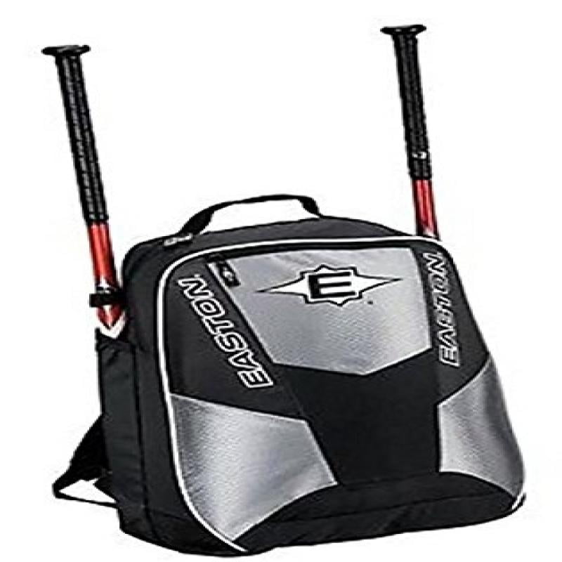 Easton Rampage Back Pack Bat Bag, Black/Silver