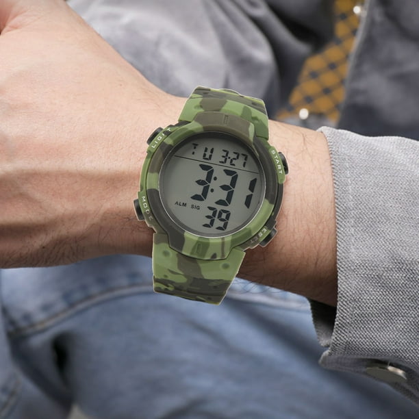 Reloj Electrónico Deportivo Pantalla Digital Impermeable Multifunción Al Aire Libre Luz Nocturna Reloj Deportivo ANGGREK Otros
