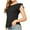 Black, variant on Scyoekwg Womens Summer Tops Round Neck Tshirt Loose Trendy Solid Color Lightweight Blouses (Khaki,L)
