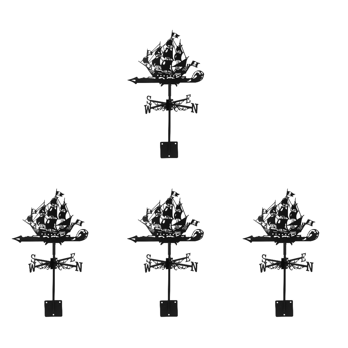 Homemaxs 4 Sets Metal Wind Vane Iron Wind Directions Indicator Roof ...