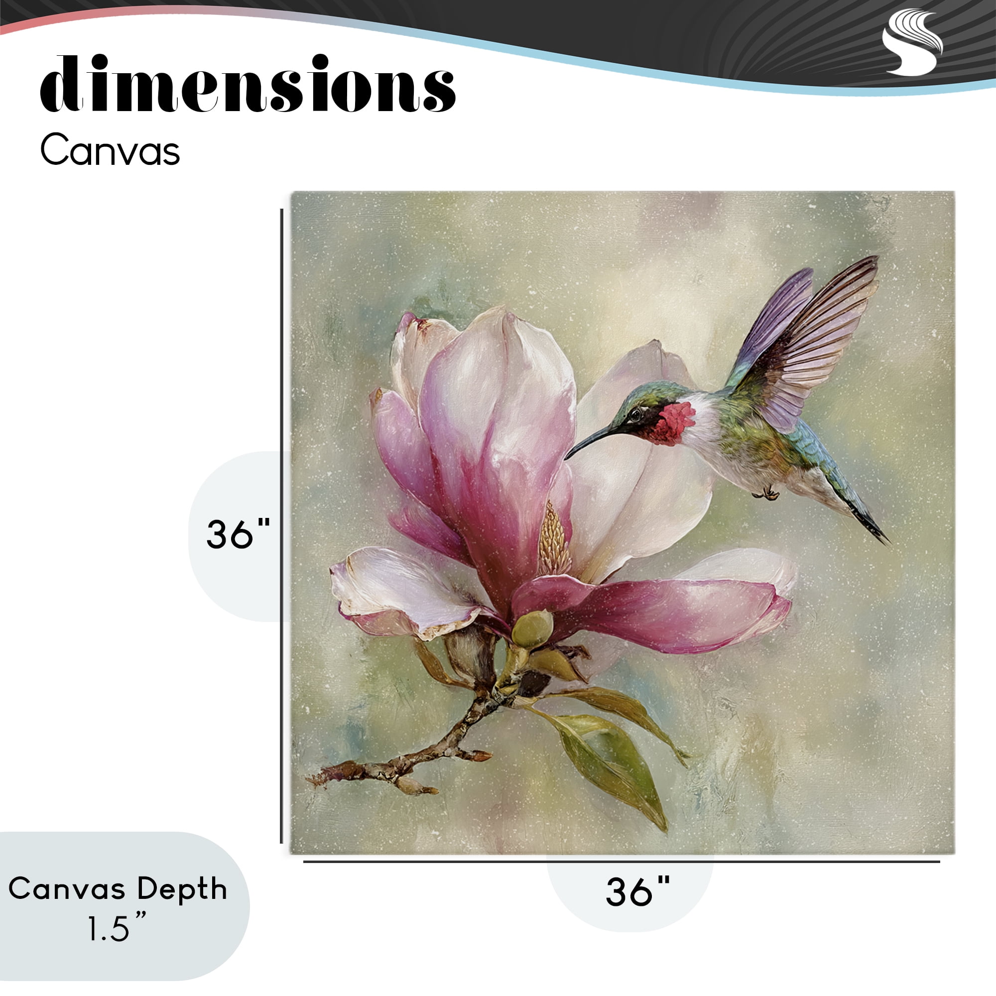 Stupell Industries Magnolia Ruby Hummingbird Canvas Wall Art, design by Tina LeCour