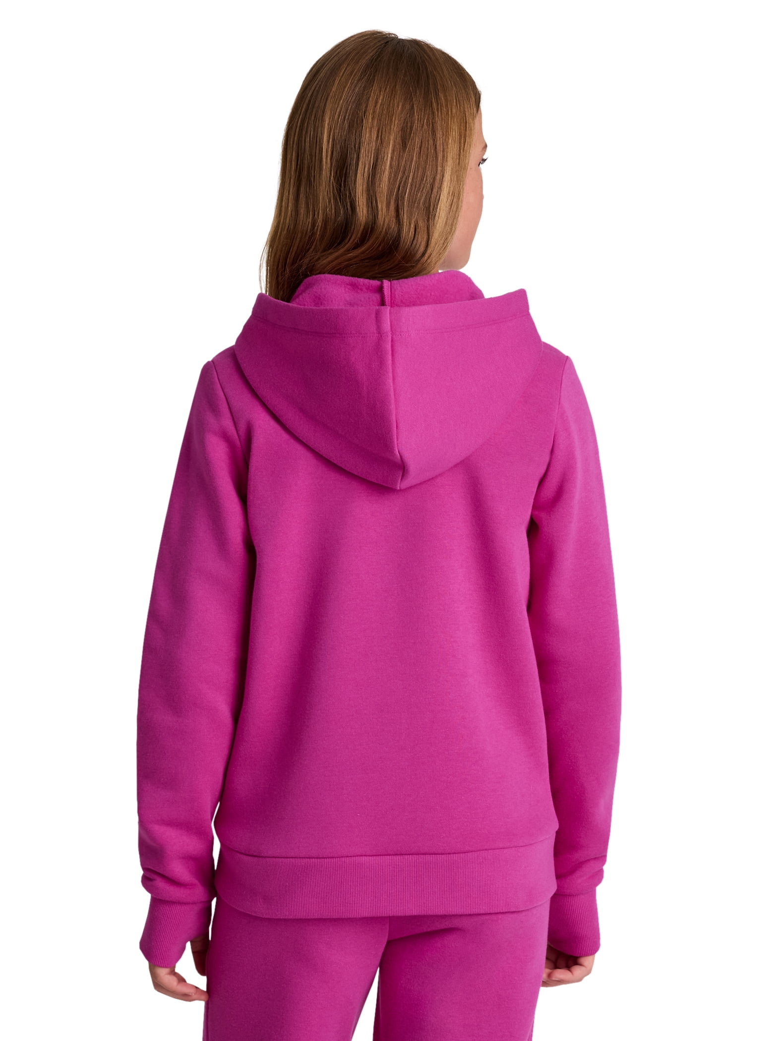 Reebok Girl’s Game Day Fleece Full Zip Hoodie, Sizes 4-18