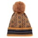 thumbnail image 1 of Gorro de lana para hombre y mujer, gorro de punto con diseño de patchwork y mezcla de lana, gorro cálido con diseño geométrico de diamantes, 1 of 5