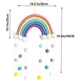 thumbnail image 2 of Macrame Rainbow Wall Hanging Decor Garland Colorful Ball Compatible With Kids, 2 of 5