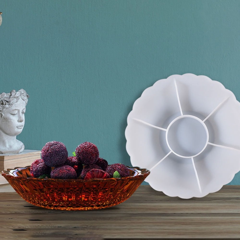 Bowl Resin Molds,Fruit Storage Tray Epoxy Resin Casting Molds, Bowl Silicone Mould for Fruit Plate, Jewelry Dish, Home Decoration