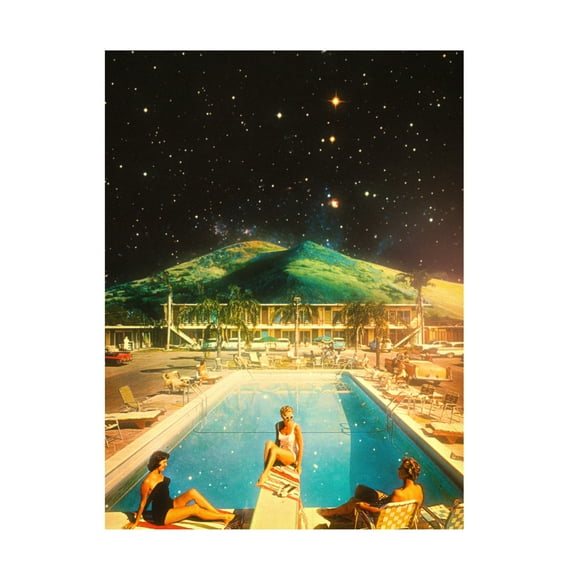 Trademark Fine Art Taudalpoi Space Pool Canvas Wall Art