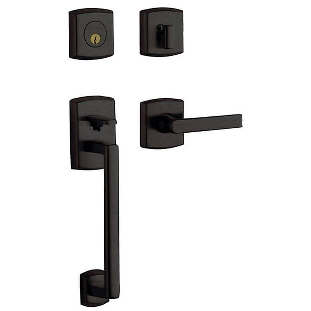 Baldwin 85386402LENT Single Cylinder Soho Sectional Left Entrance - Distressed Oil Rubbed Bronze