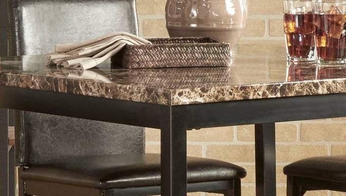 Weston Home Modern Declan 5 - Piece Metal Counter Height Dining Set in Black