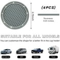 thumbnail image 2 of Yazoeia 4 PCS Bling Car Cup Coaster, 2.75 Inch Anti-Slip Anti-Scratch Cup Holder Insert Coaster, Sparkling Crystal Rhinestone Auto Cup Mat, Universal Interior Car Accessories (Gray) CJC912-115018, 2 of 6