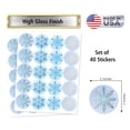 thumbnail image 4 of 40 Snowflakes Stickers, 2 Inch Big Round Glossy Labels, Great For Holiday Merry Christmas Season Gifts, Gift Bag, Cards, Envelopes, Boxes, Tags, And Supplies. Made in USA, 4 of 5
