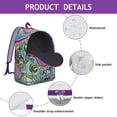 thumbnail image 4 of Fashionable Paisley Pattern Backpack, Boho Inspired Laptop Bag for School and Work, Ergonomic Daypack with Support Straps, Wonderful Gift for College Students, 4 of 5