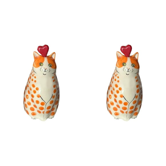 (2-Pack) Rinsvye Resin Crafts Polka Dot Variety Pack with Trays Cat Vase for Cat Variety Pack 4 5 6 Lovers Variety Pack Variety Pack Clear Succulent Flower Pot Set
